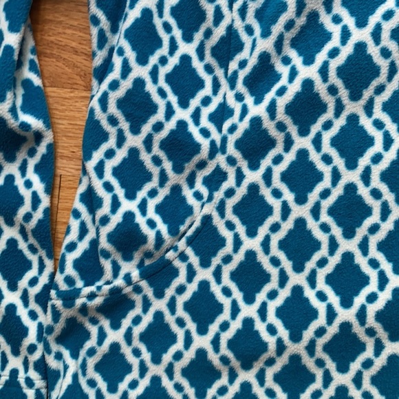 Lands End size XS fleece 1/4 zip pullover sweater quarter‎ zip Patagonia Pattern - Picture 6 of 7